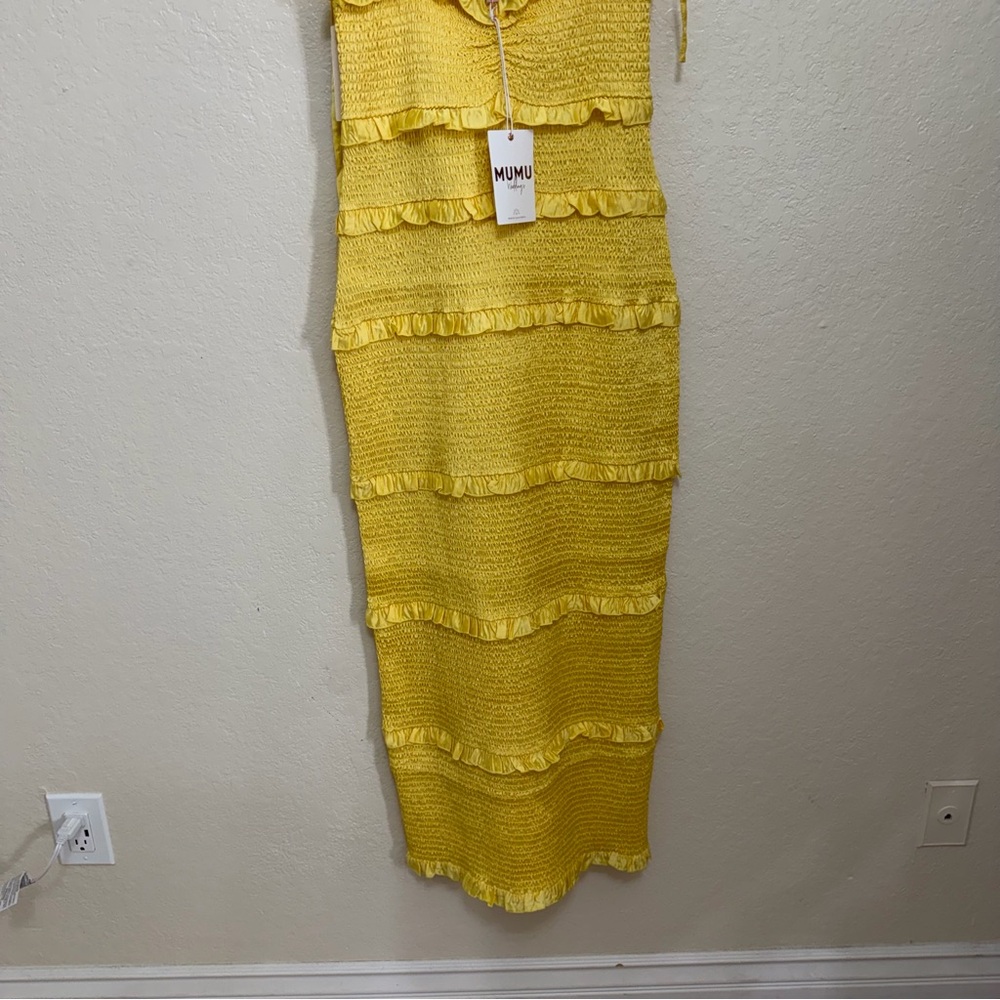 New show me your mumu Stella Smocked Dress size L - Picture 7 of 11
